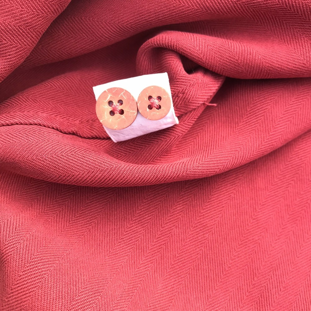 Tommy Bahama Mens Large Rose Red Button Up Shirt Long Sleeve Pocket 100% Silk - Picture 9 of 16